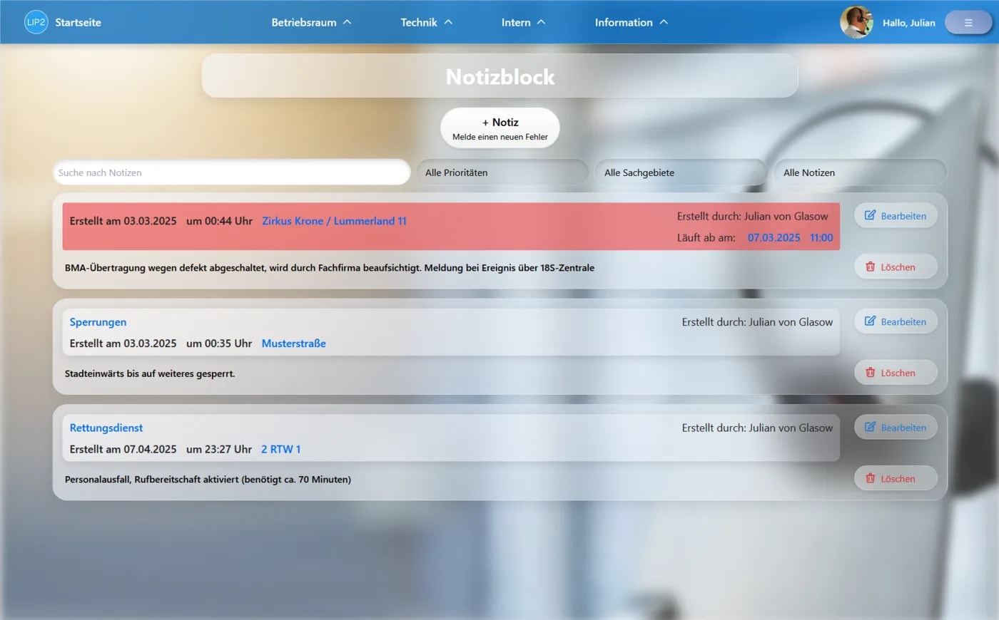 LIP2 Modul: Notizblock